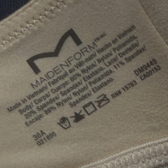 Maidenform Lacy‎ Demi Coverage Push-Up UW Multi-Way Bra Nude NWT 36A - Picture 12 of 14